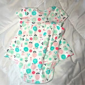 Carters Child of Mine bright floral ss onesie. Looks like a set. LIKE NEW